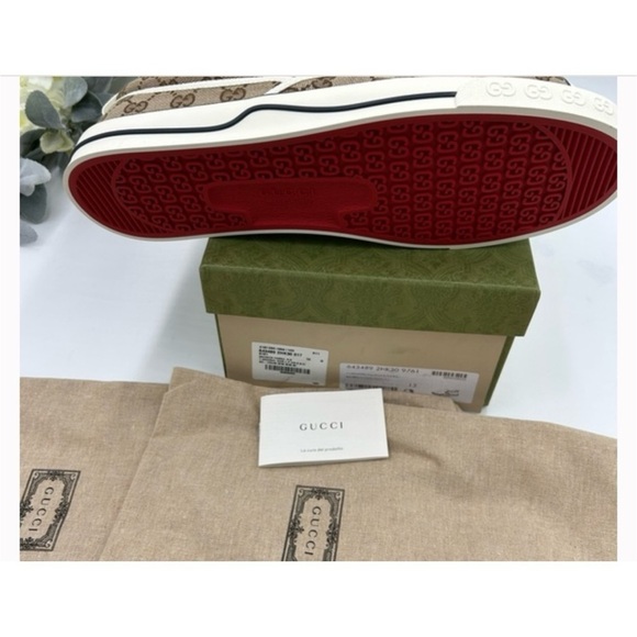 Gucci, GG Supreme, slip on canvas sneakers size 13 made in Italy